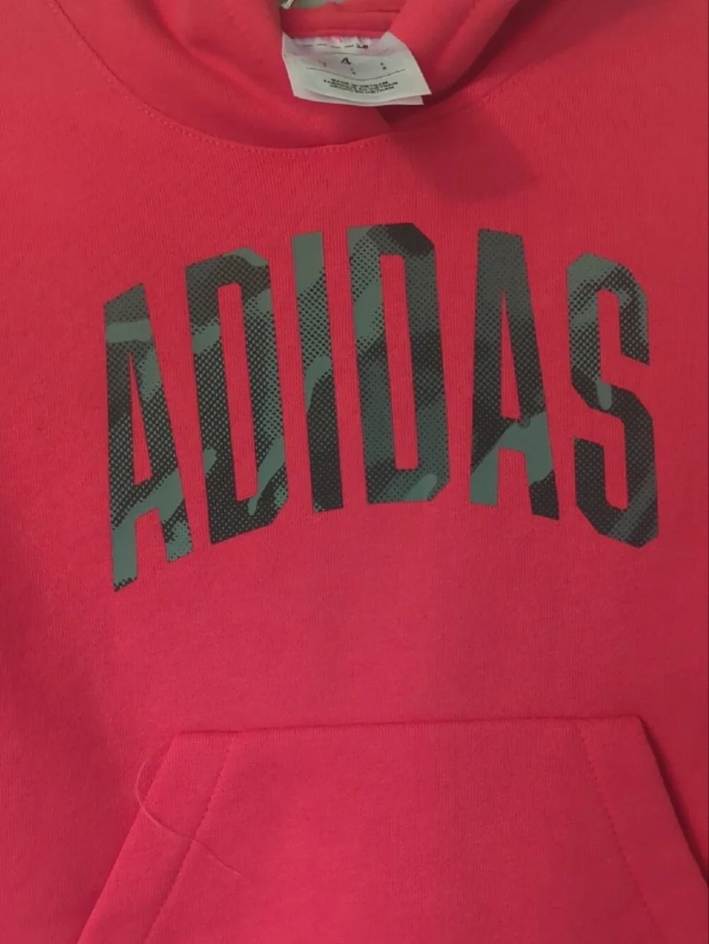 adidas Red and Black Kids Pullover Hoodie & Track Pants Set